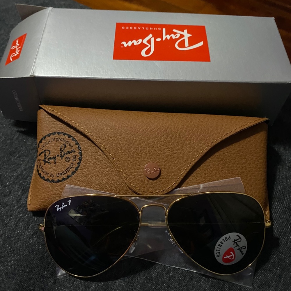 NEW Ray-Ban Classic Polarized Aviators, 58mm